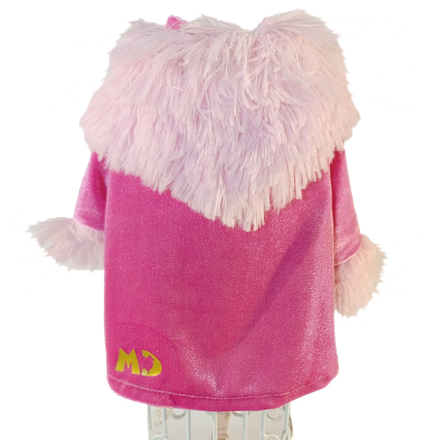 Abrigo Rosa terciopelo con bandana
