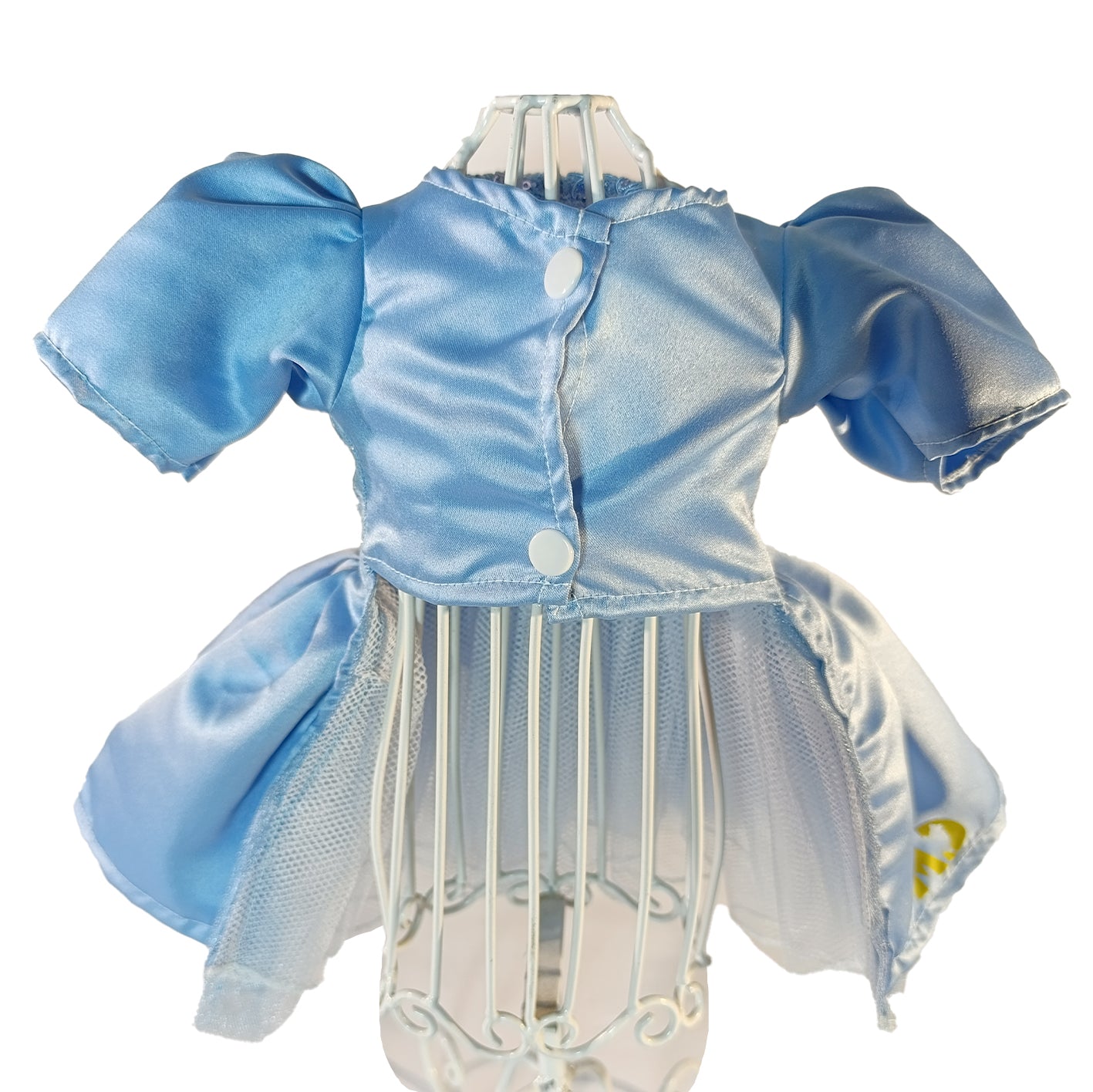 Vestido azul con aplicaciones