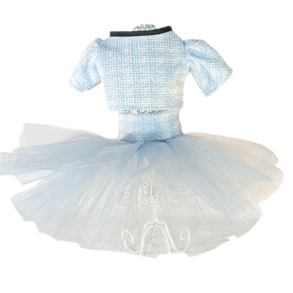 Saco con tutu tipo chanel lila
