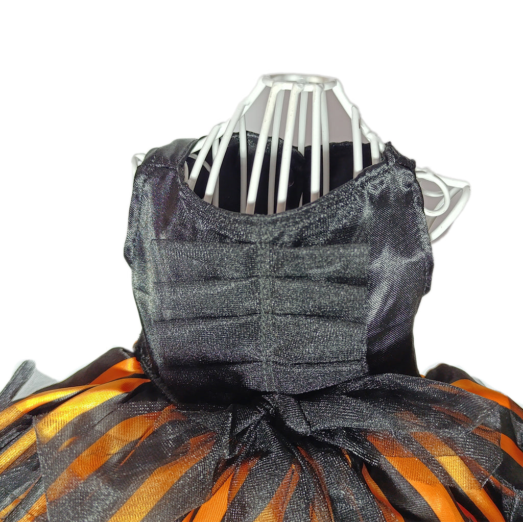 Vestido Bruja Rayas Naranja