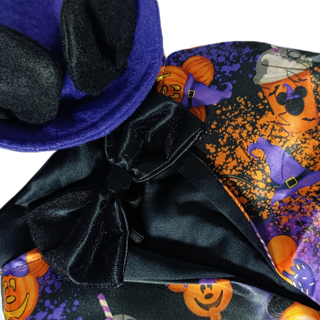 Camisa con chaleco y gorro morado halloween