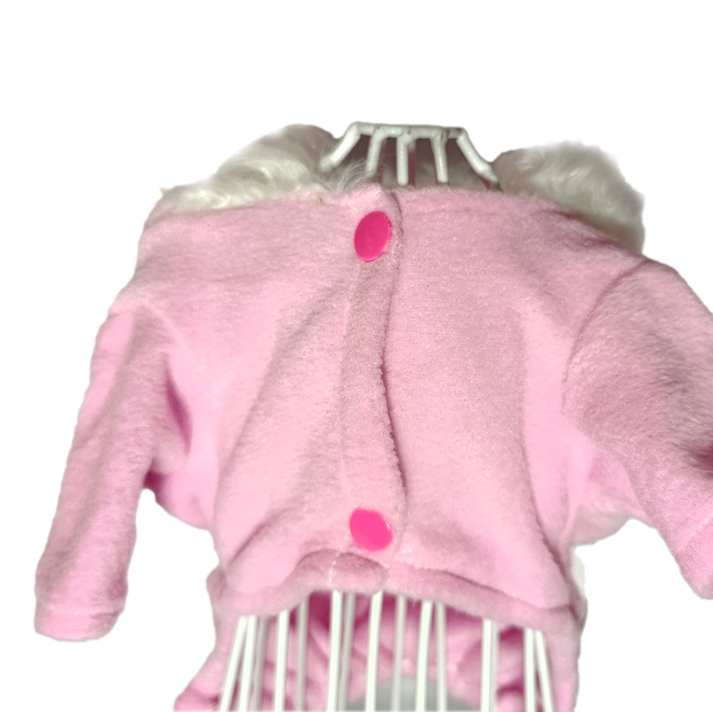 Enterizo polar conejito rosa