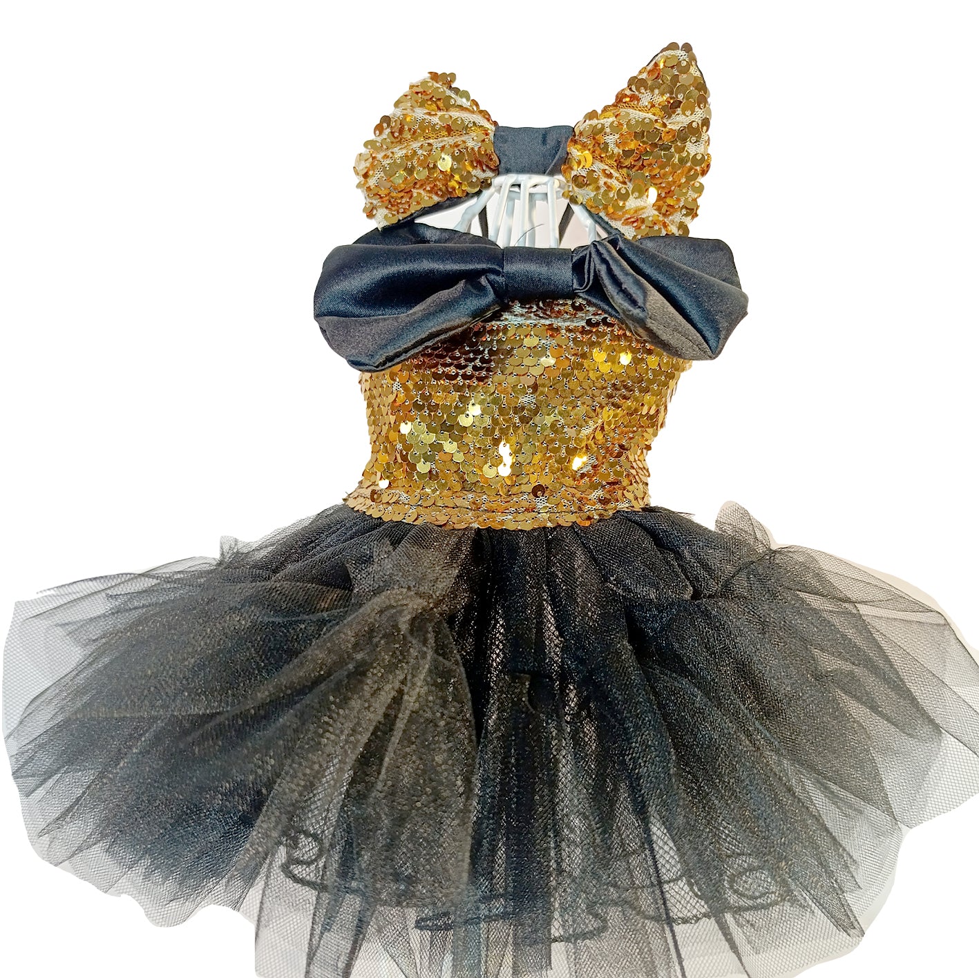 Vestido Elegante Lentejuela dorada