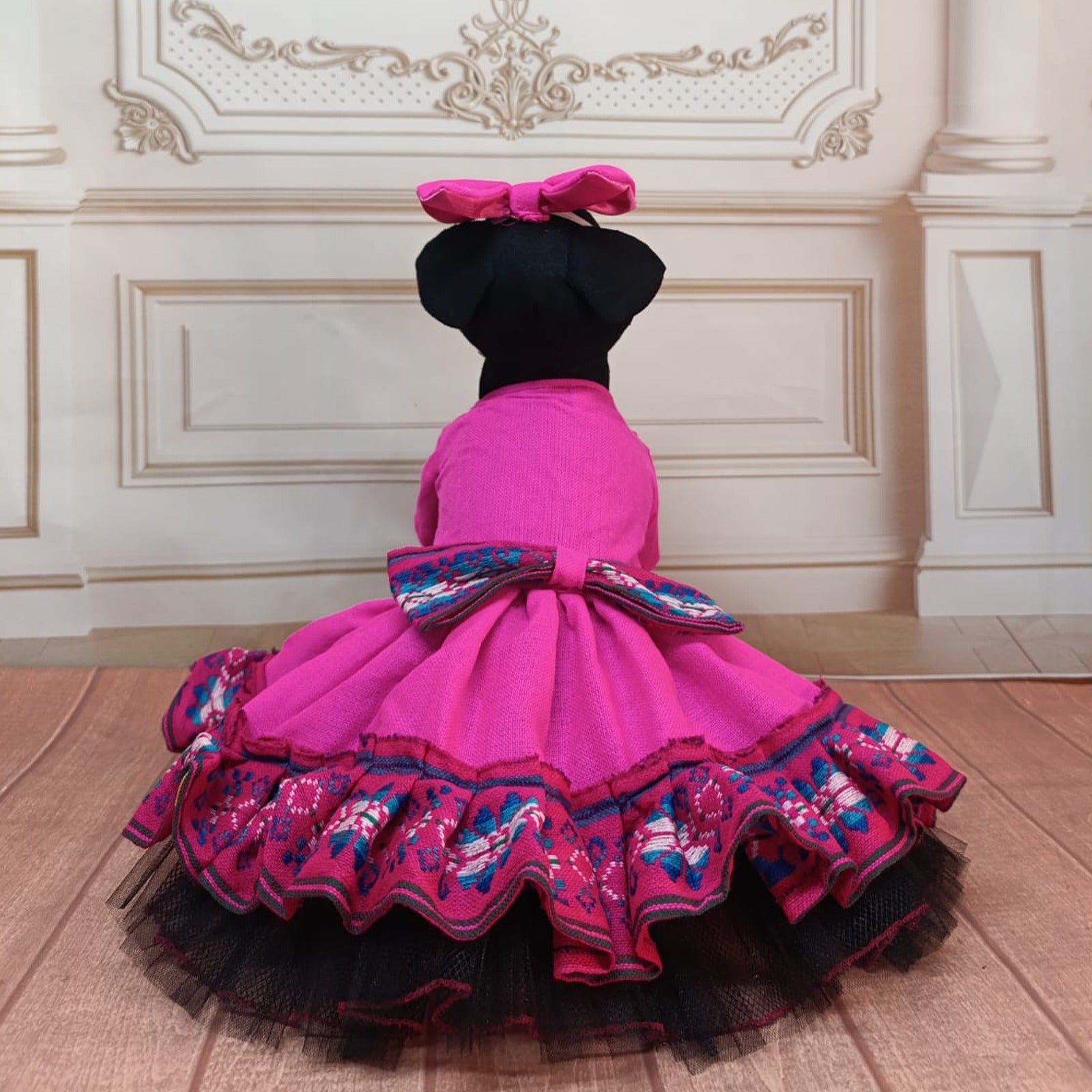 Vestido Escaramuza Sarape azul