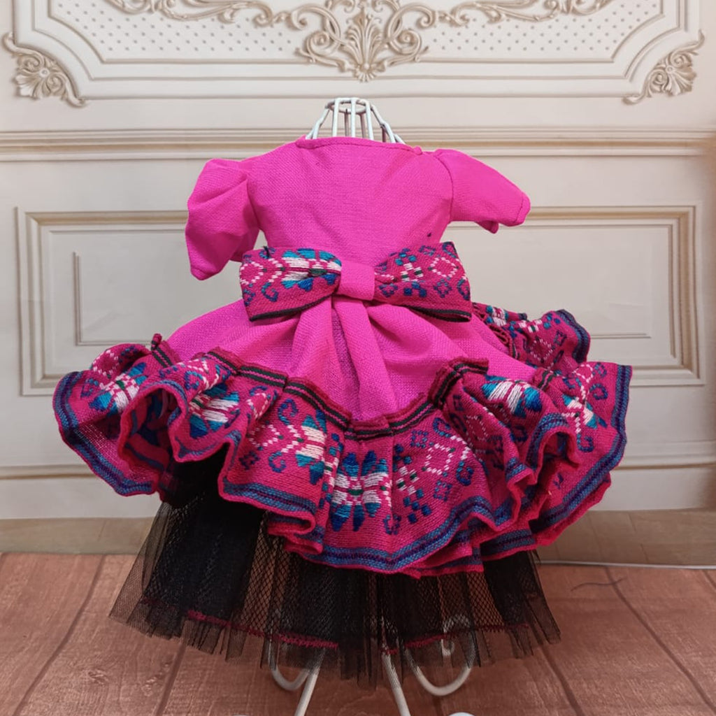Vestido Escaramuza Sarape azul