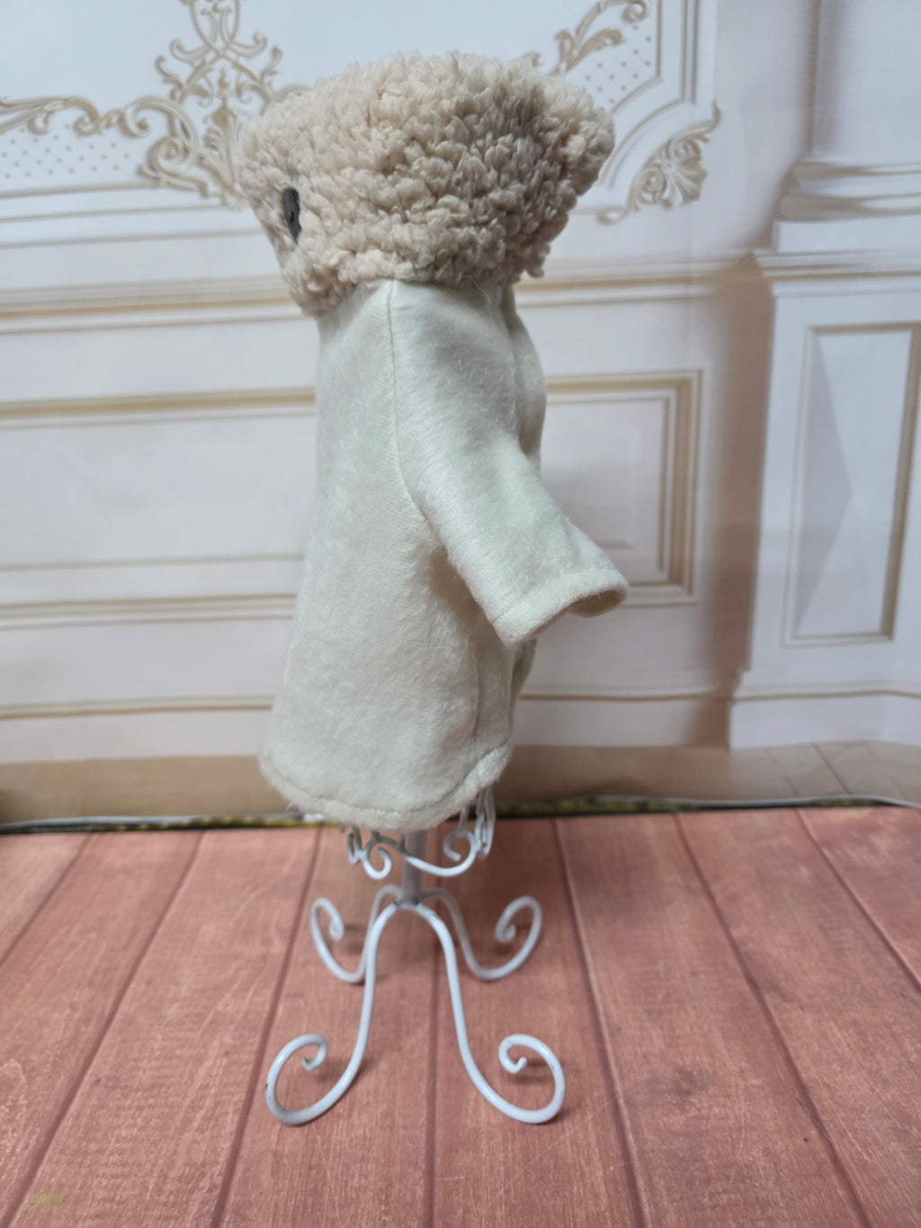Sudadera polar con borrego beige