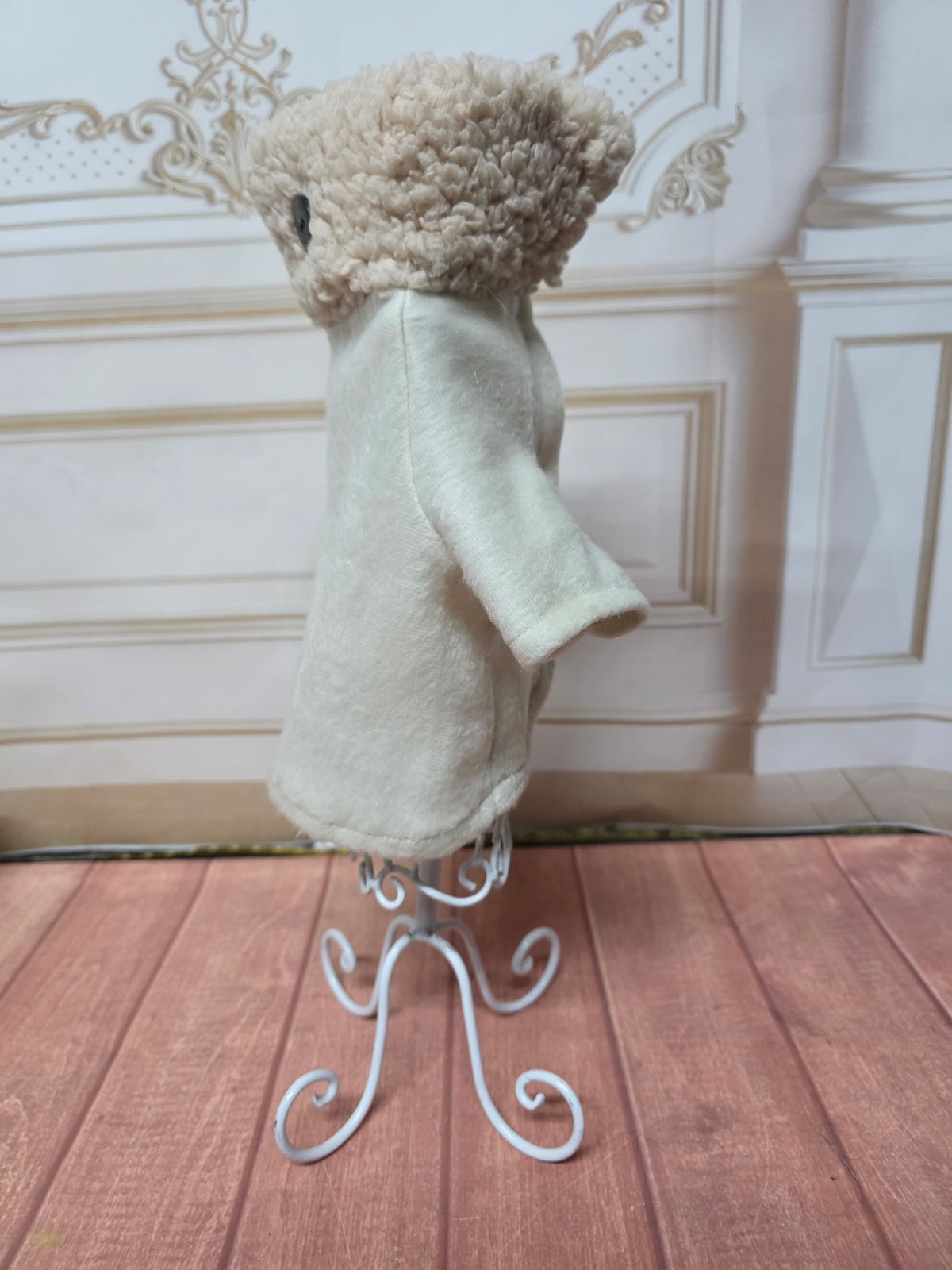 Sudadera polar con borrego beige