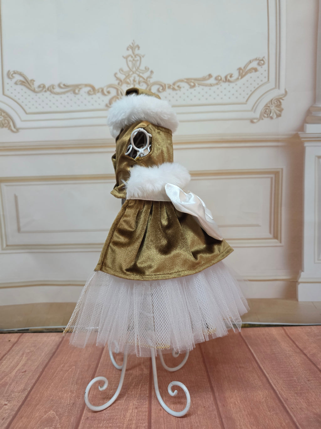 Vestido Santa delux dorado