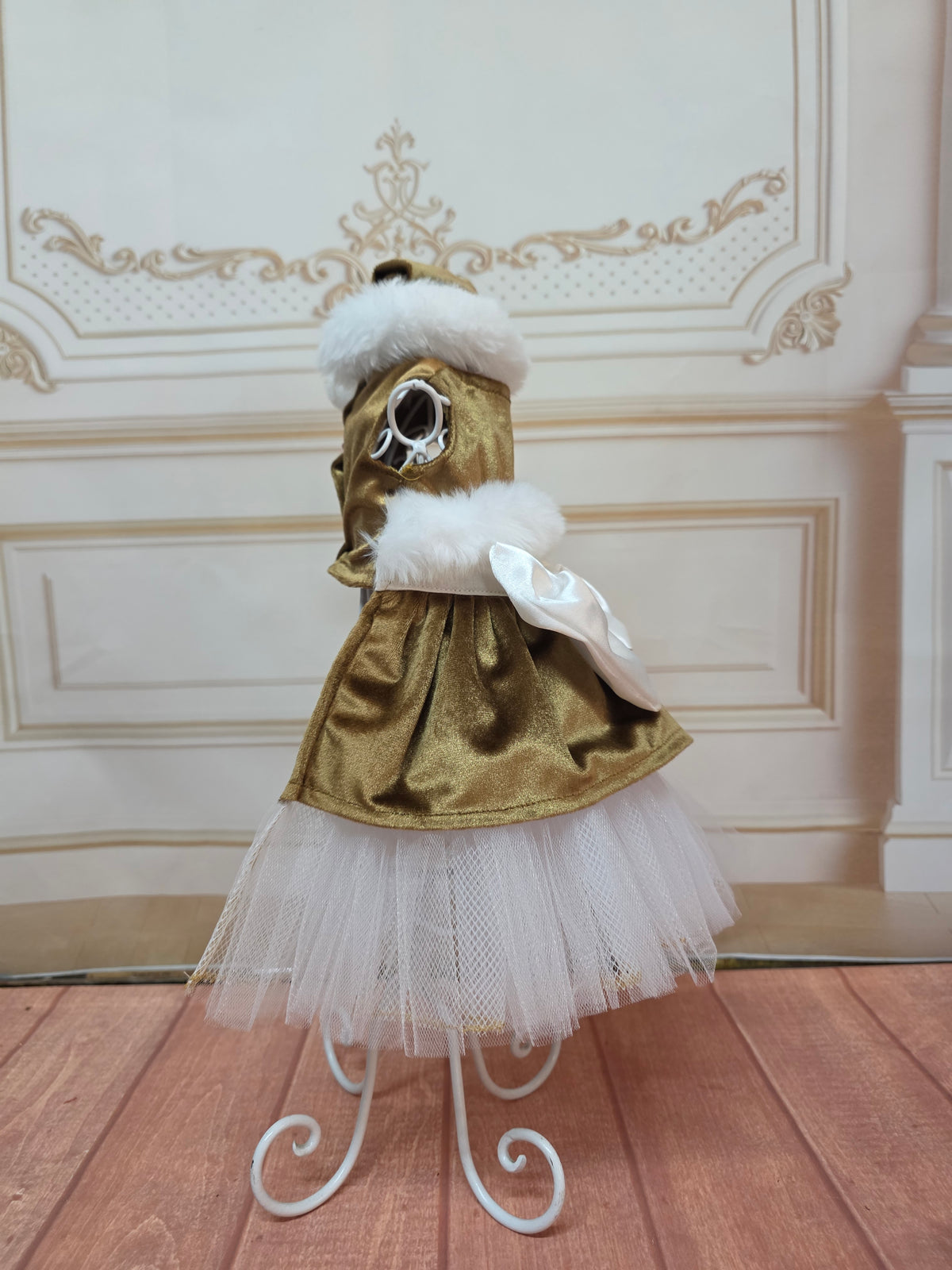 Vestido Santa delux dorado