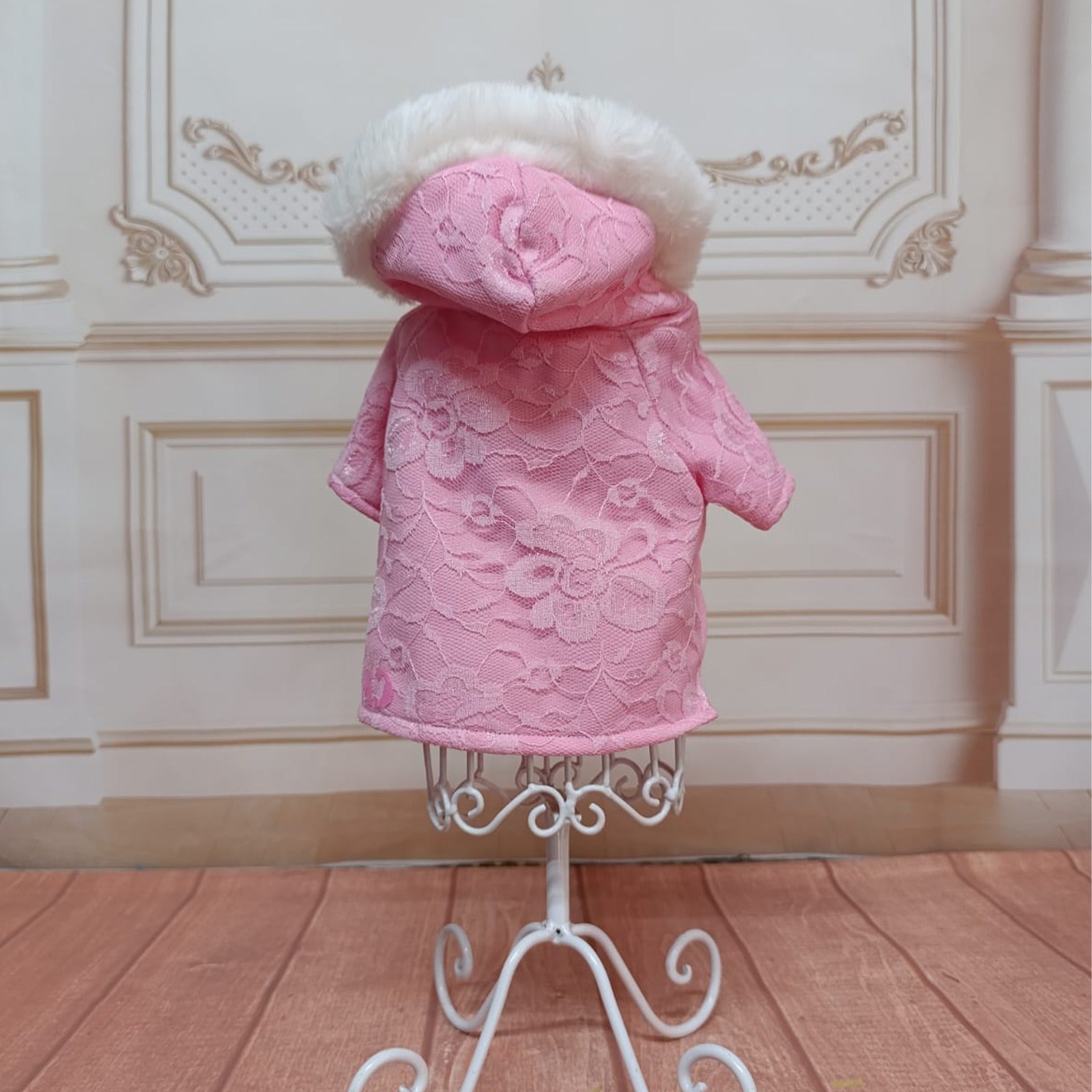 Sudadera encaje rosa