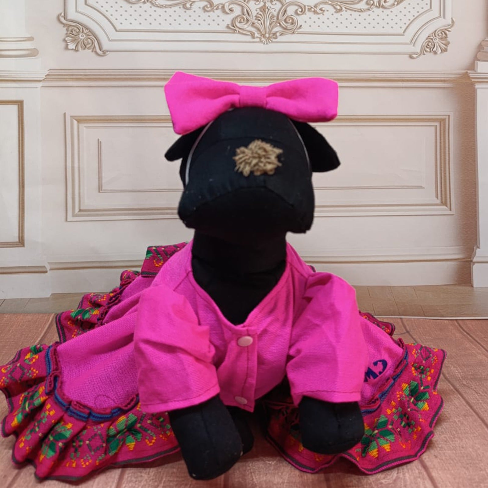 Vestido Escaramuza Sarape Rosa 🌸