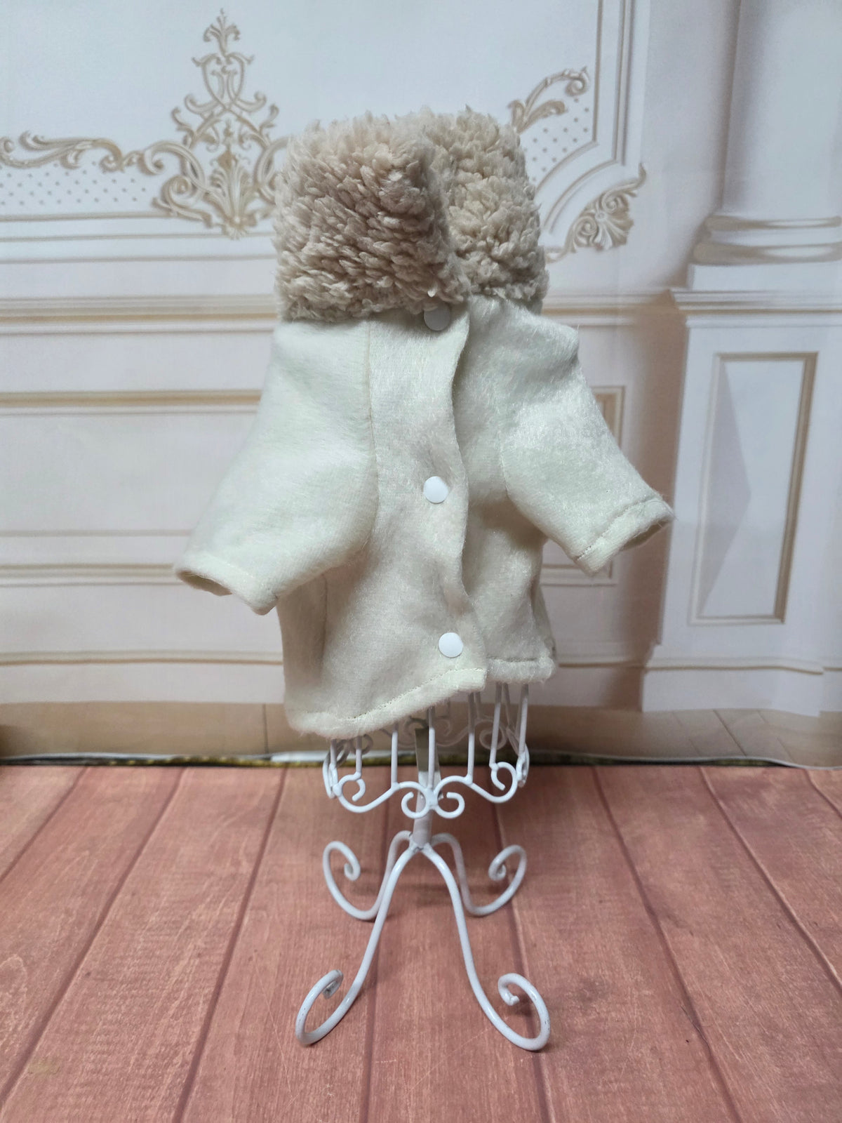 Sudadera polar con borrego beige