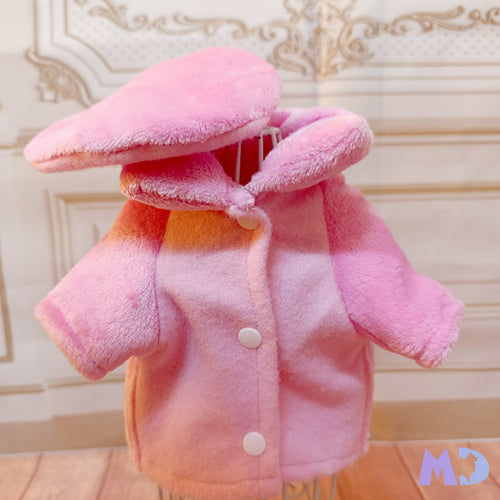 Abrigo peluche rosa