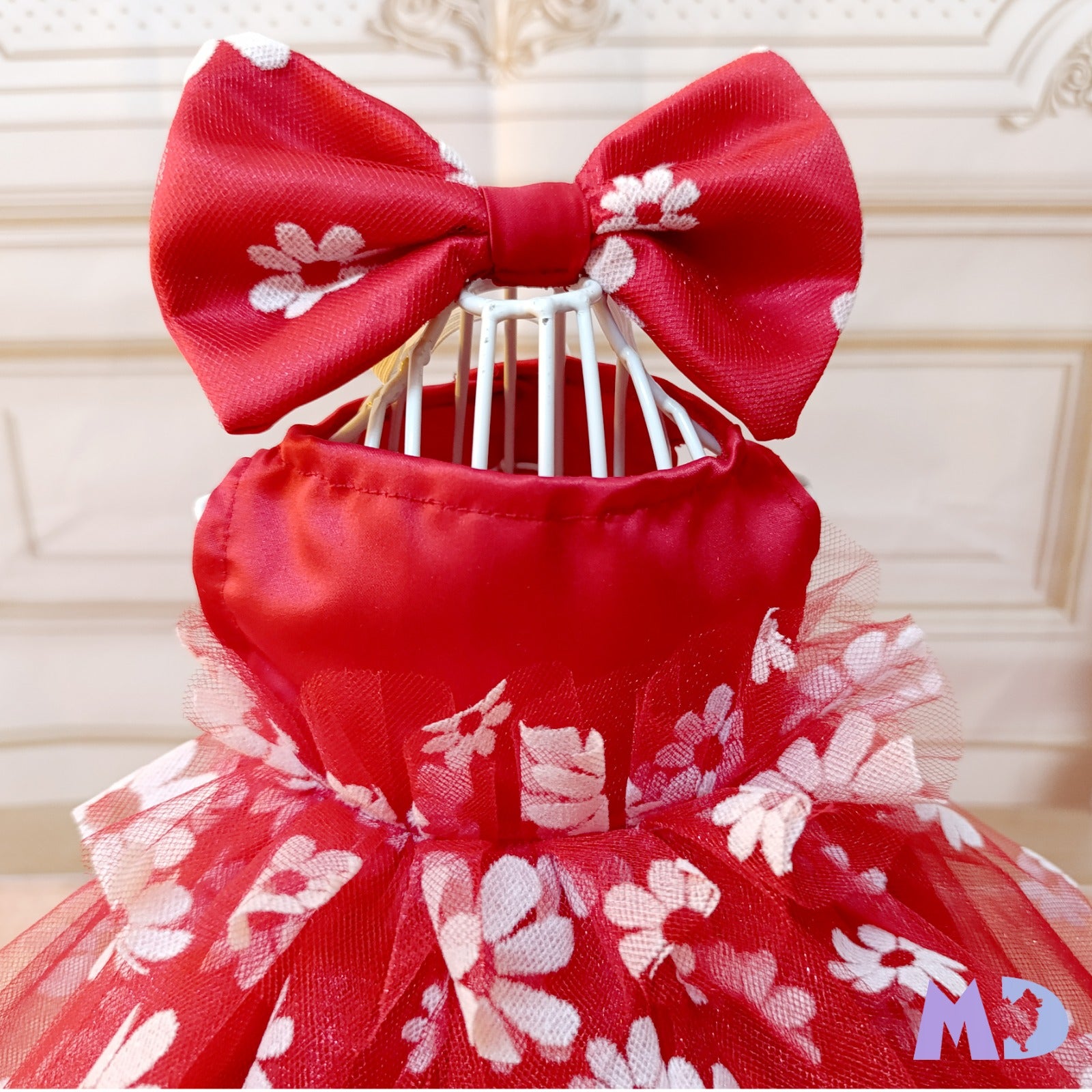 Vestido margaritas rojo