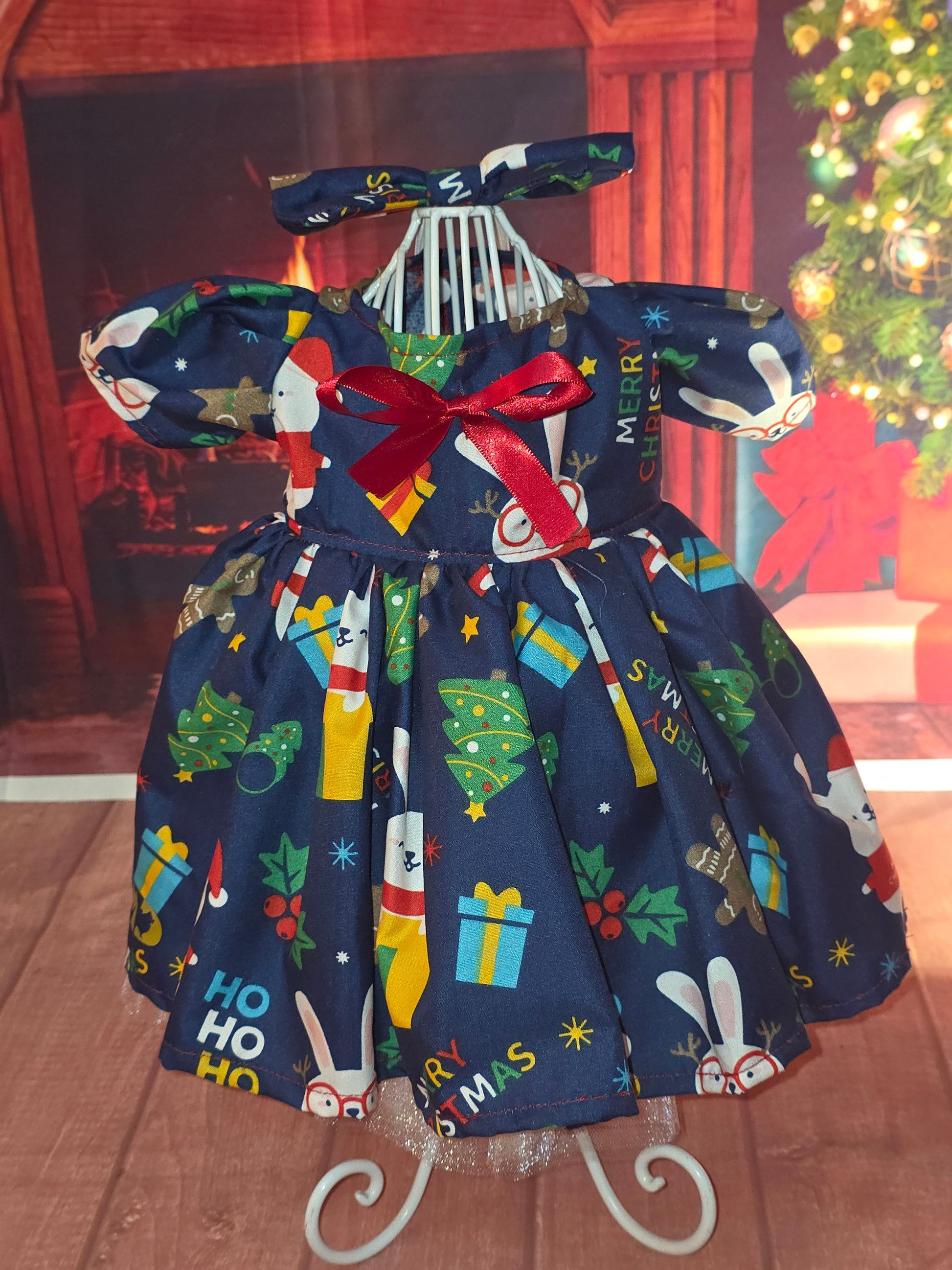Vestido navidad azul
