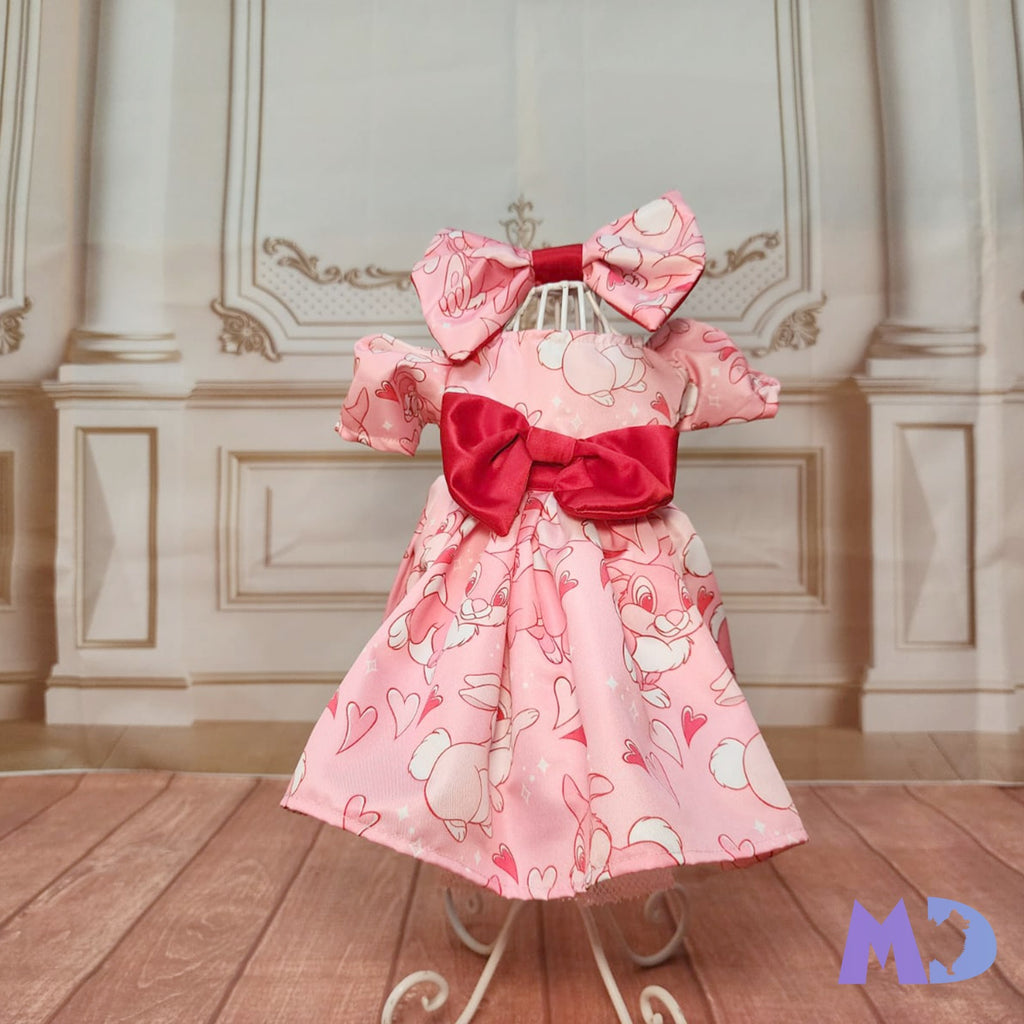 Vestido conejitos con manga