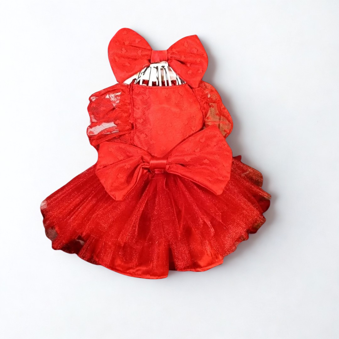 Vestido Corazones roja