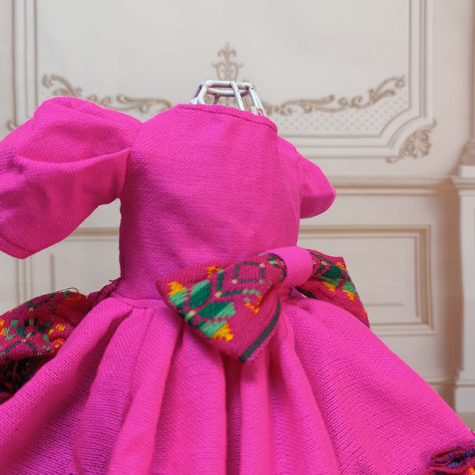 Vestido Escaramuza Sarape Rosa 🌸