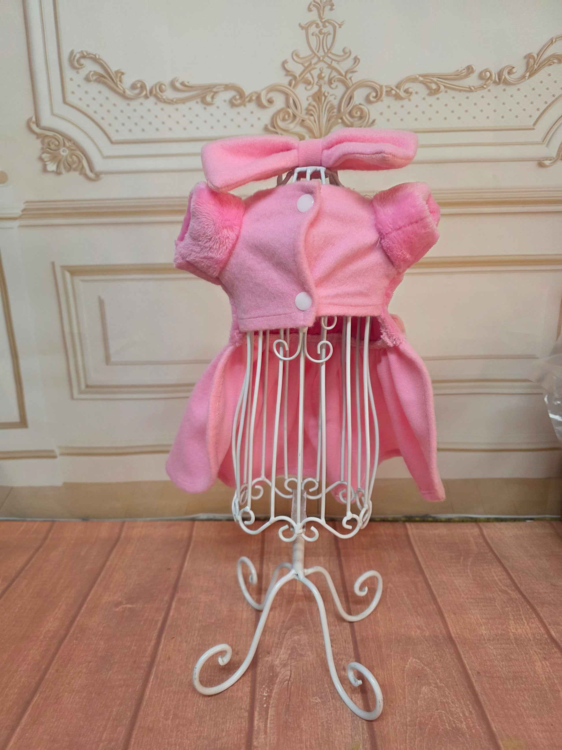 💗🧸 Vestido Peluche Rosa 🧸💗