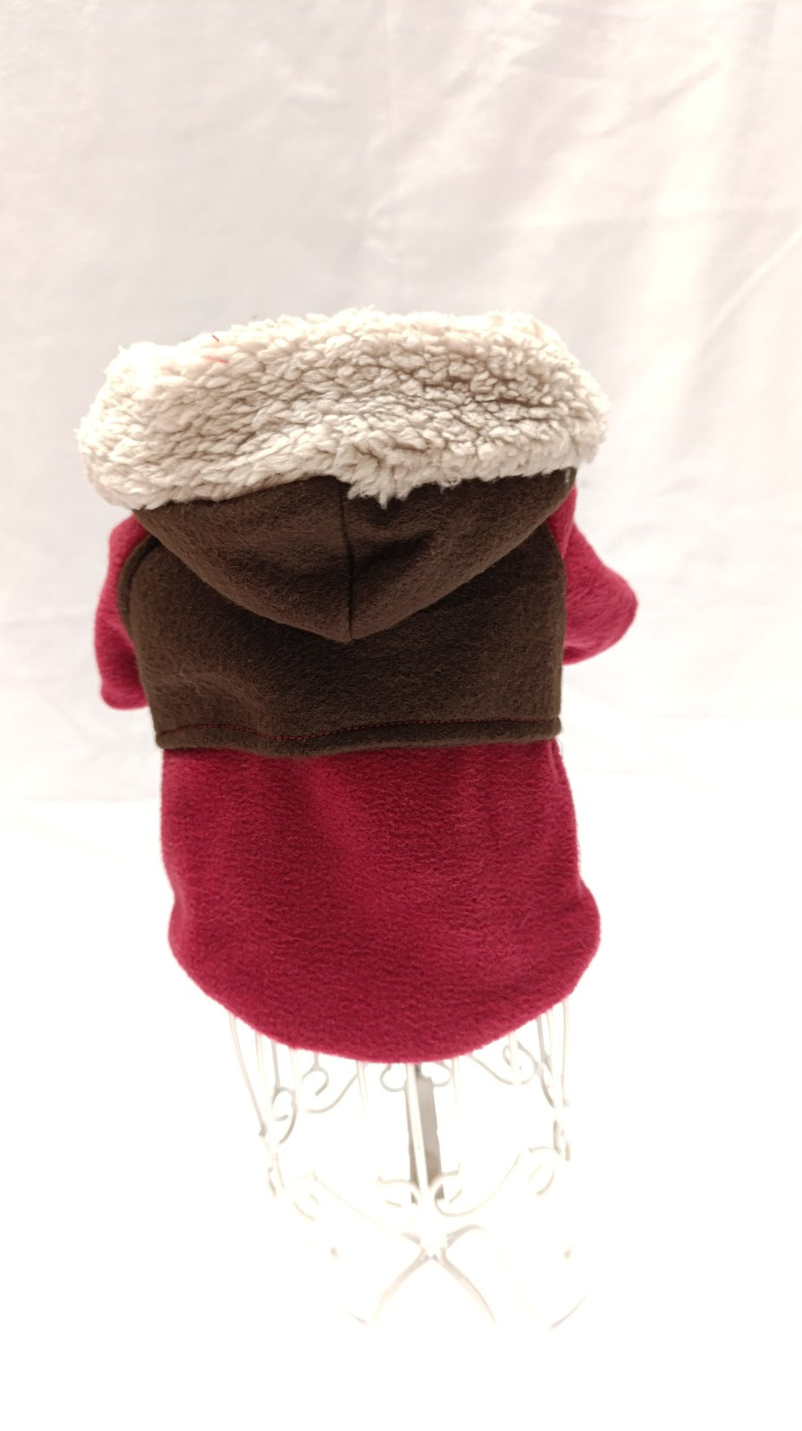 Sudadera polar tinto con cafe
