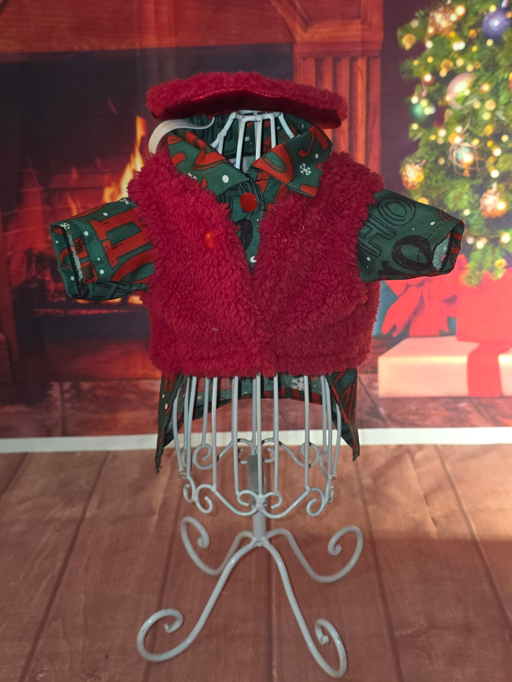 Camisa navidad verde con chaleco