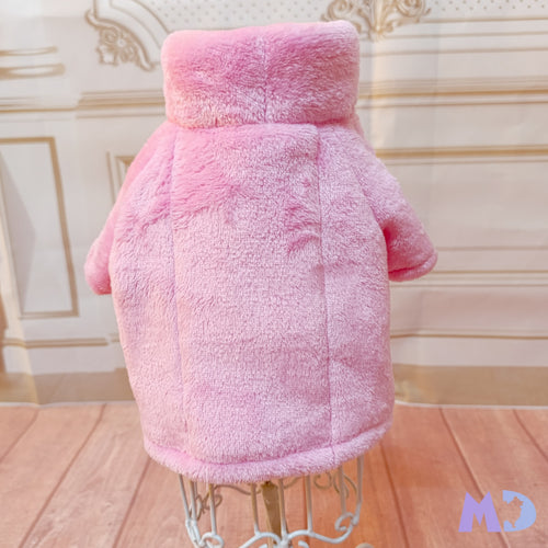 Abrigo peluche rosa
