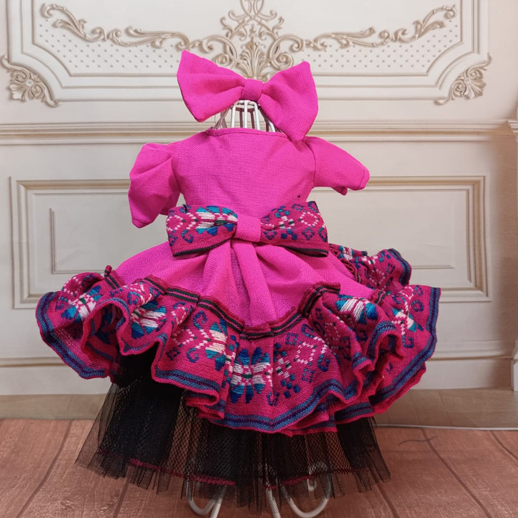 Vestido Escaramuza Sarape azul