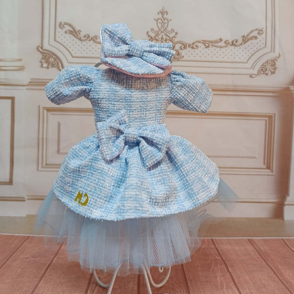 Vestido tweed  azul