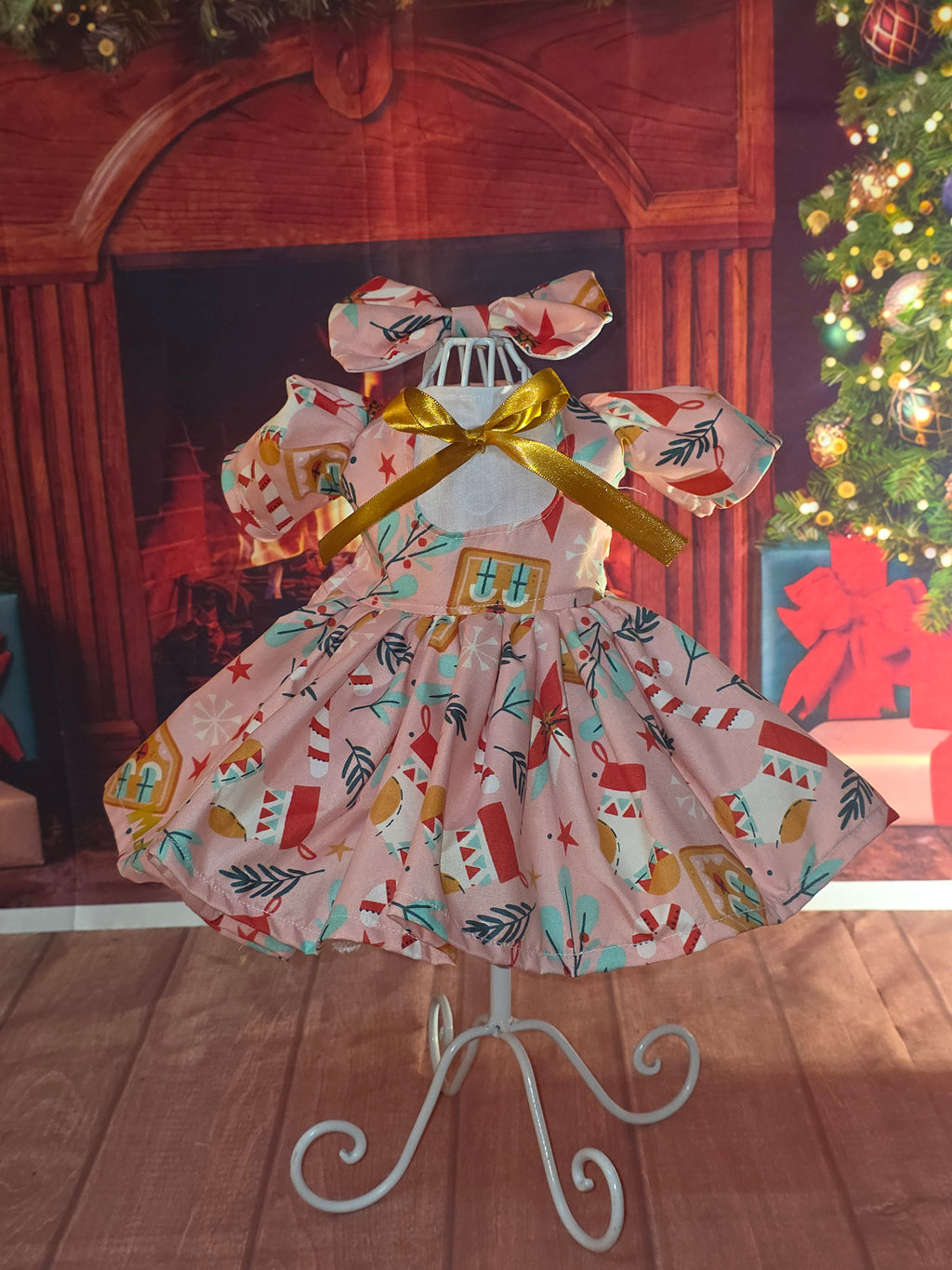 Vestido navidad rosa