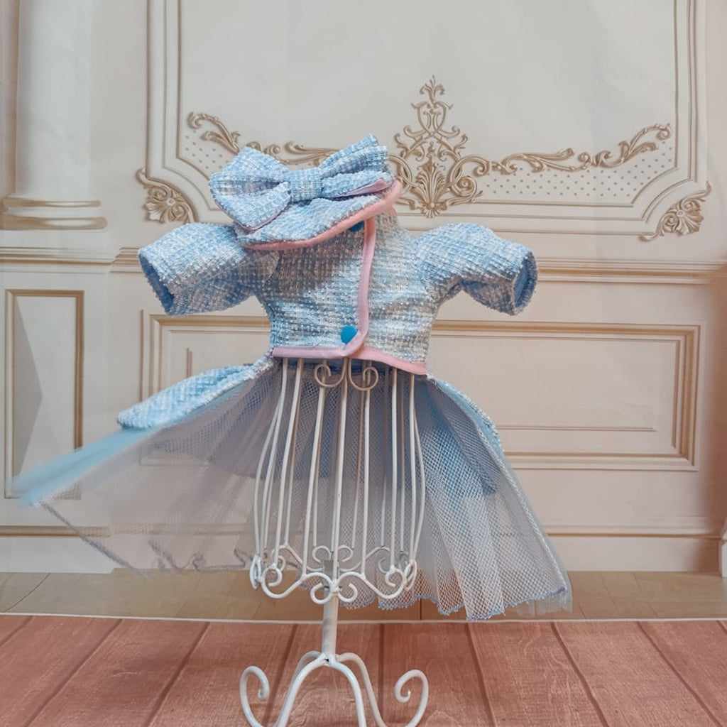 Vestido tweed  azul