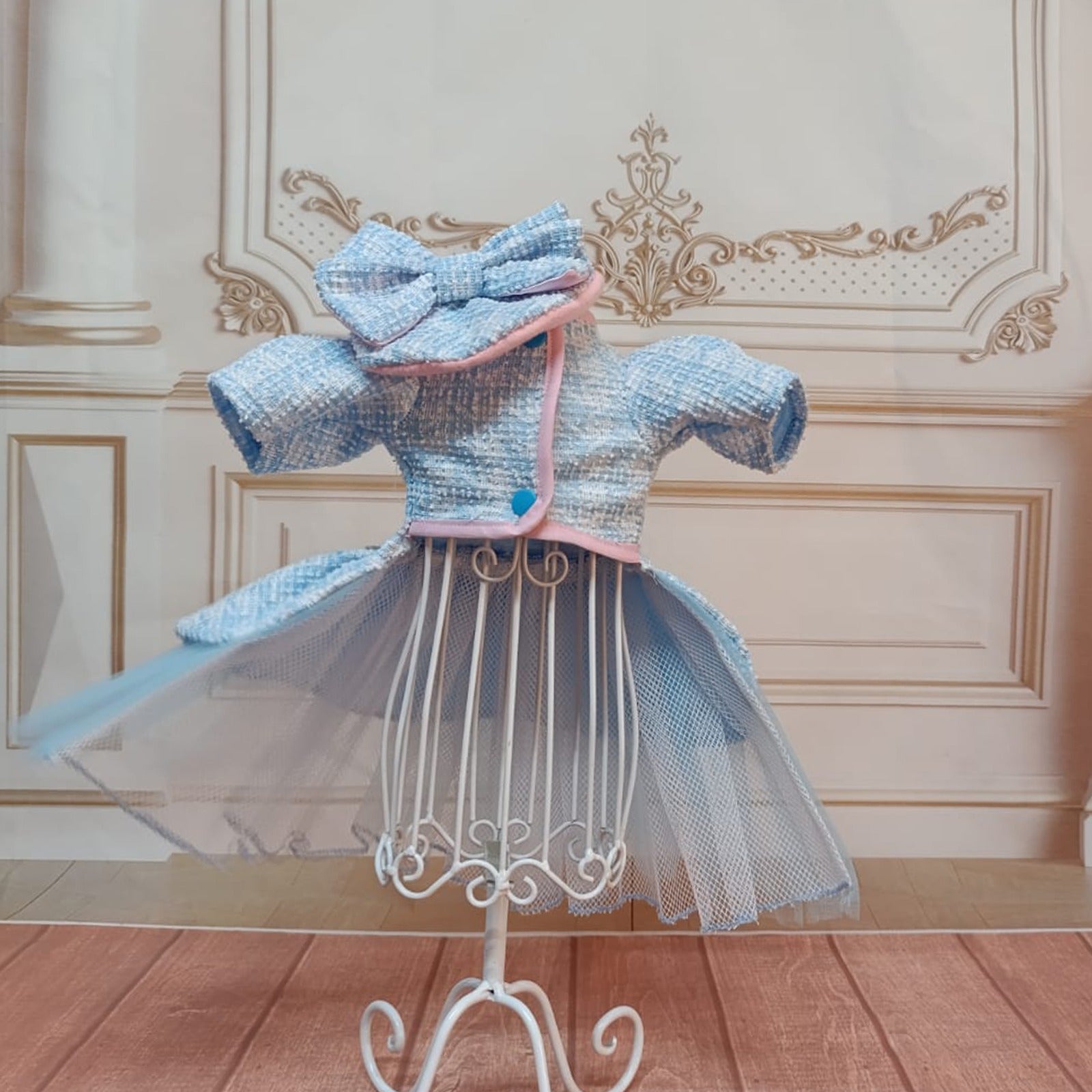 Vestido tweed  azul