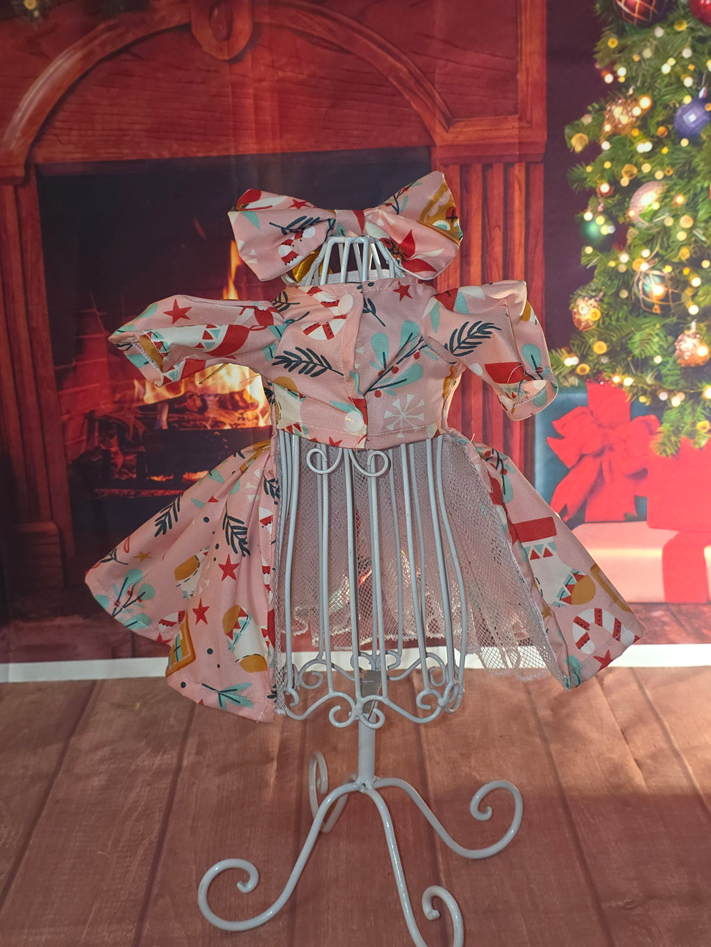 Vestido navidad rosa