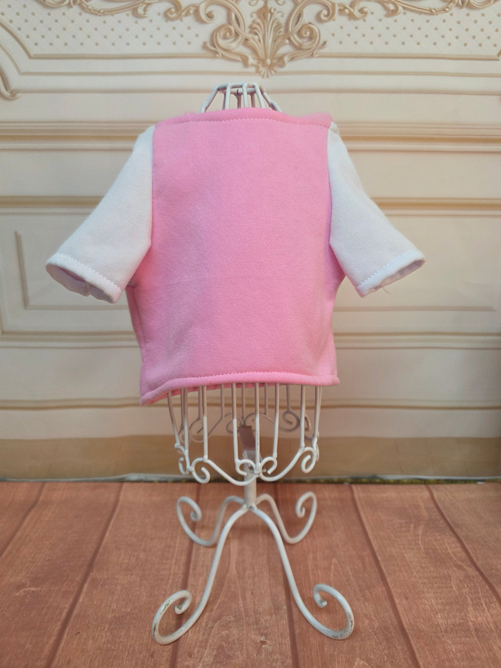 Sudadera rosa con blanco