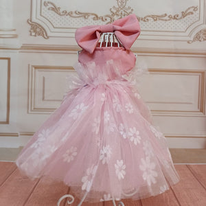 Vestido margaritas pecho rosa