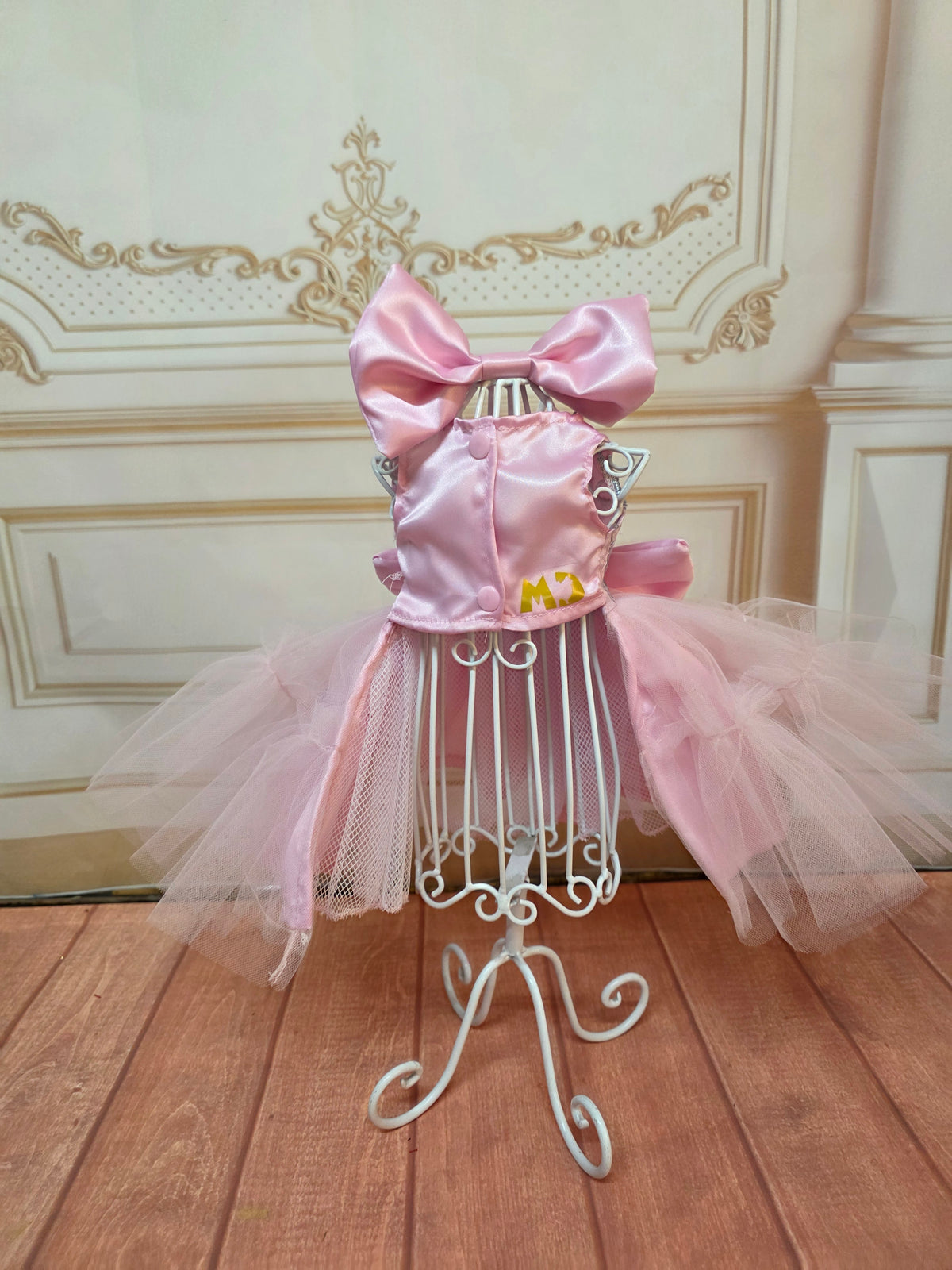 Vestido Rosa con plata Gala