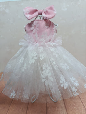 Vestido margaritas rosa