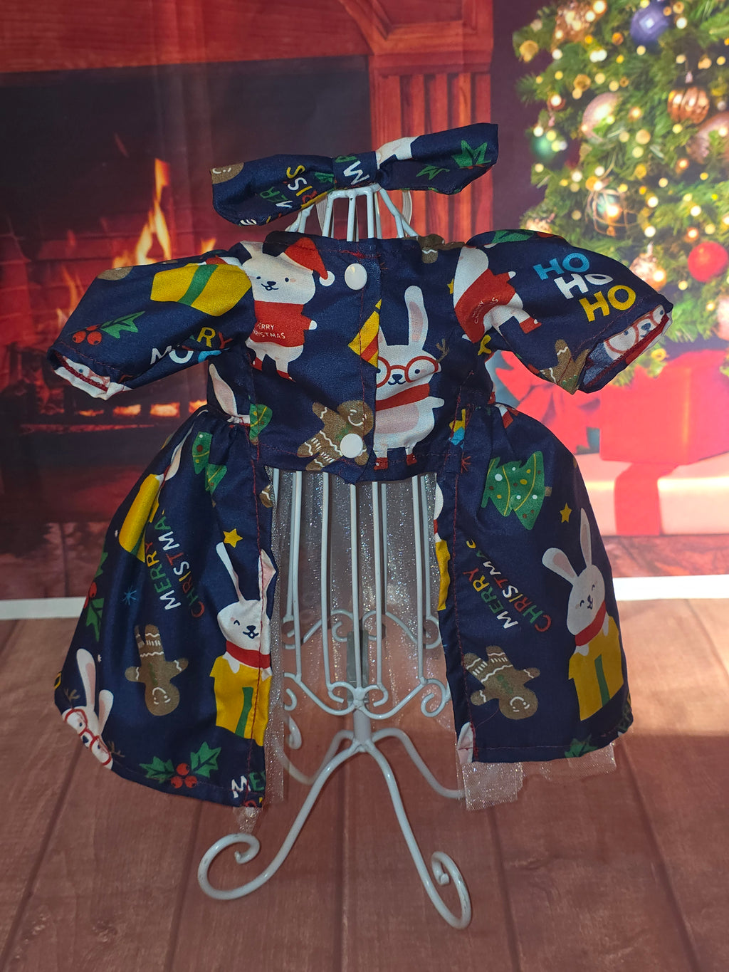 Vestido navidad azul