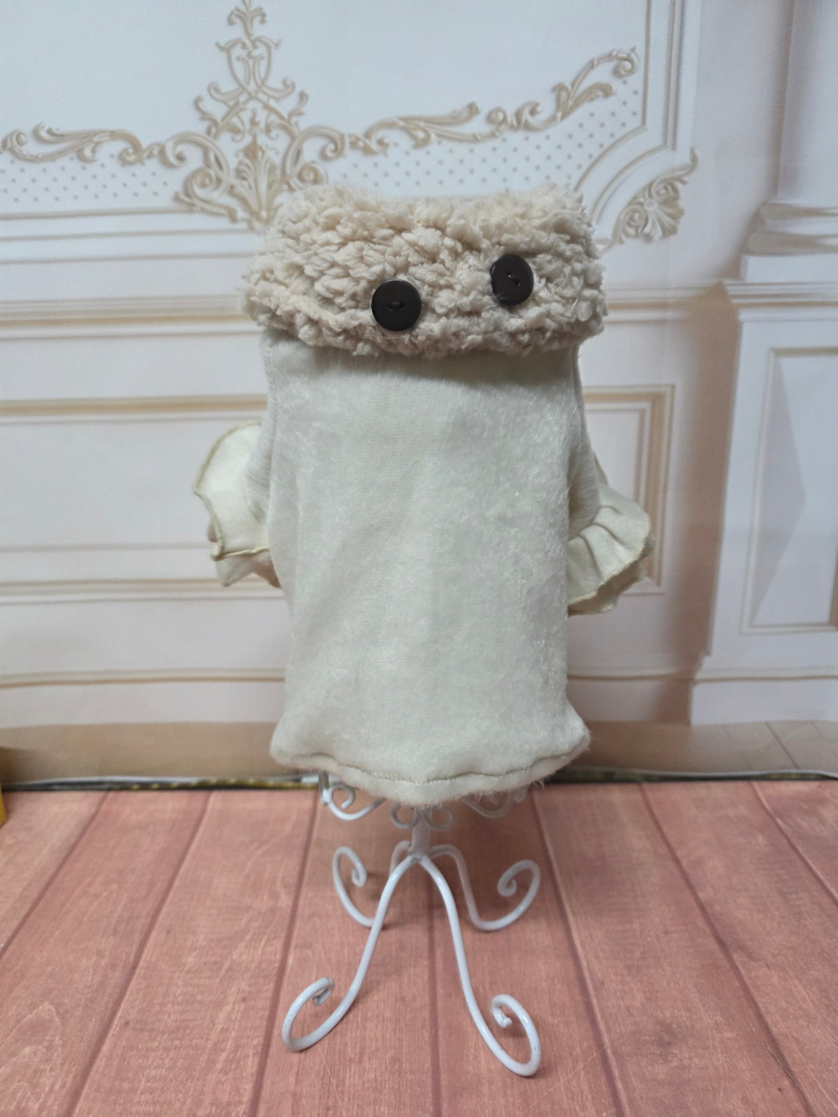 Sudadera polar con borrego beige con mangas