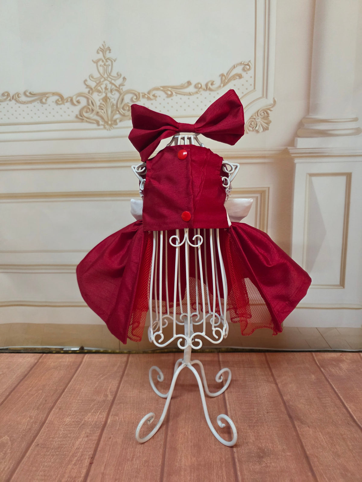 Vestido Rojo con blanco de GALA