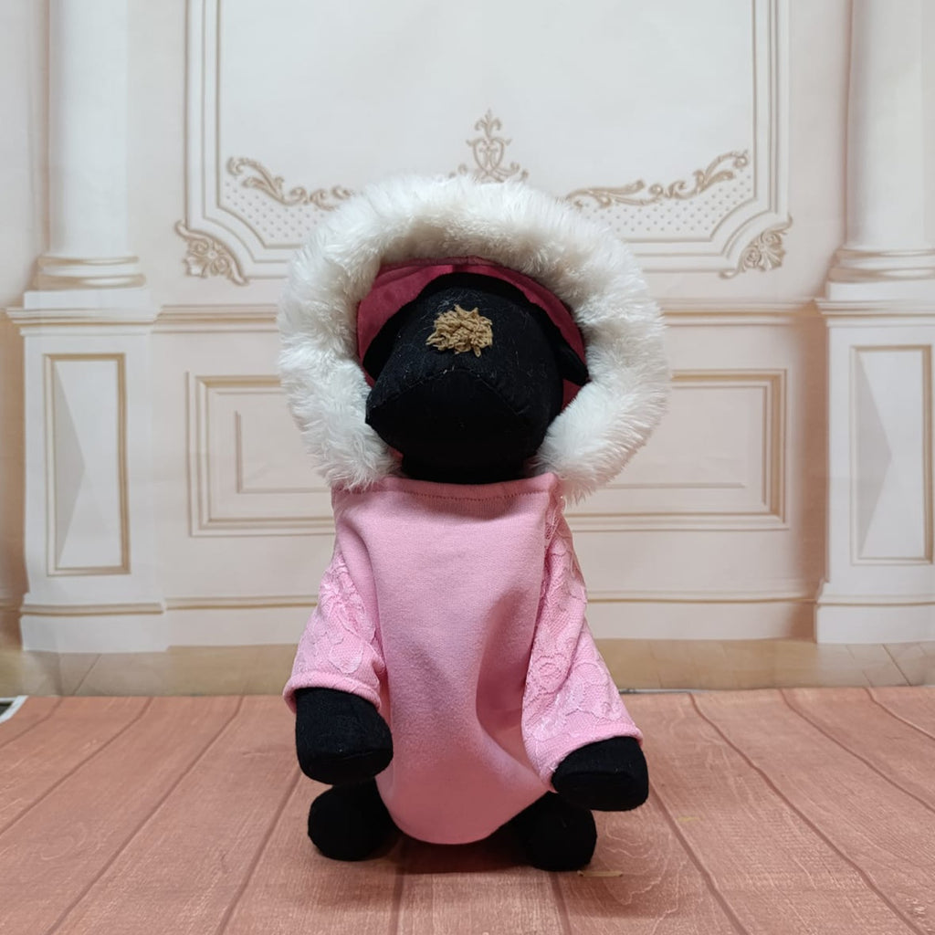 Sudadera encaje rosa