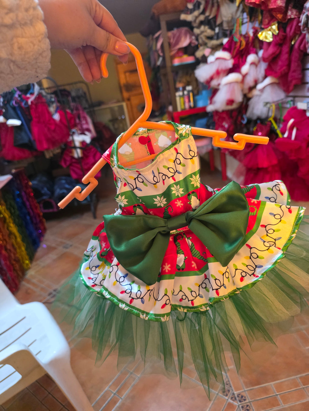 Vestido verde festivo