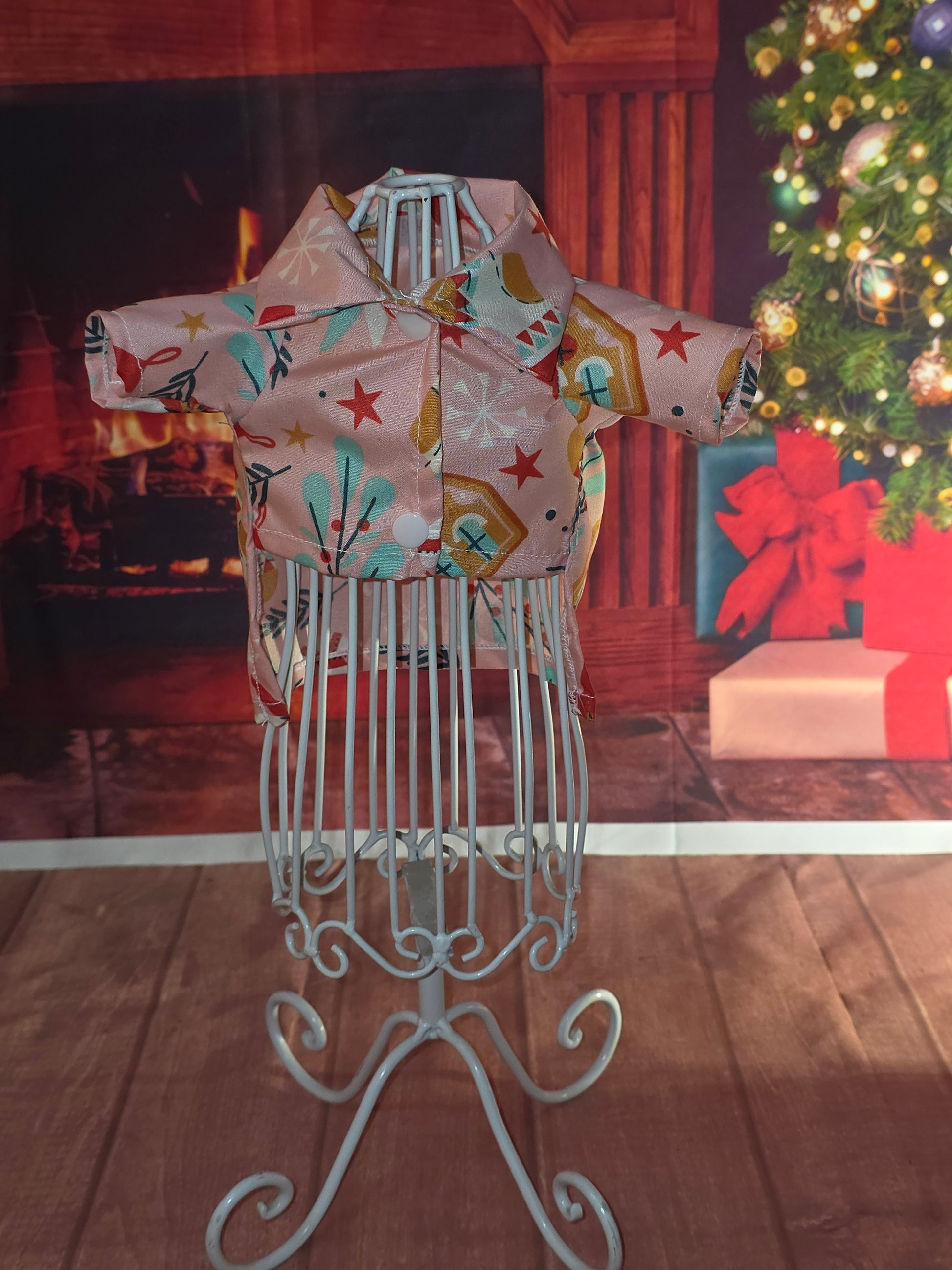 Camisa navidad rosa