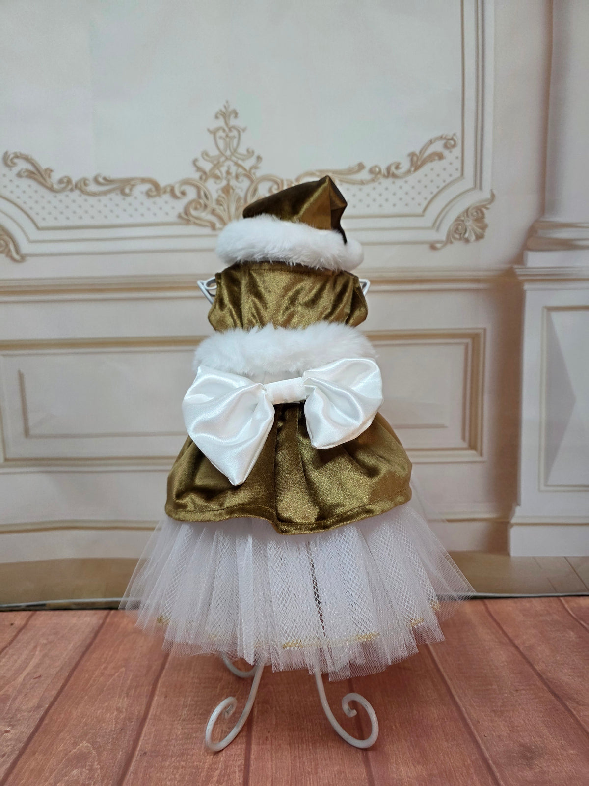 Vestido Santa delux dorado
