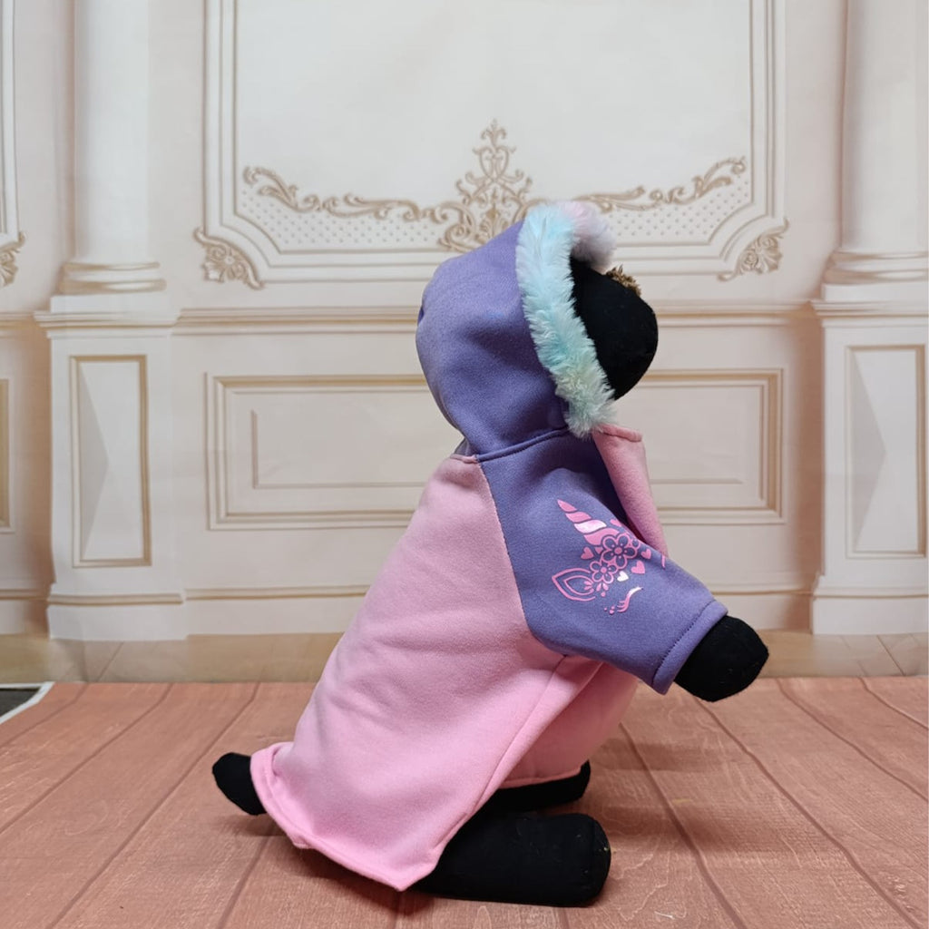 Sudadera unicornio morado rosa