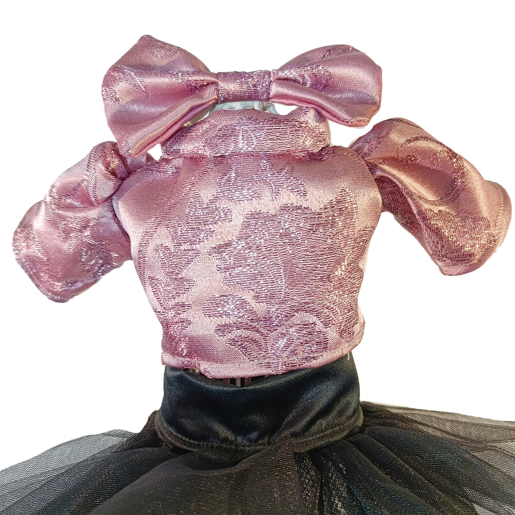Chamarra rosa tutu negro