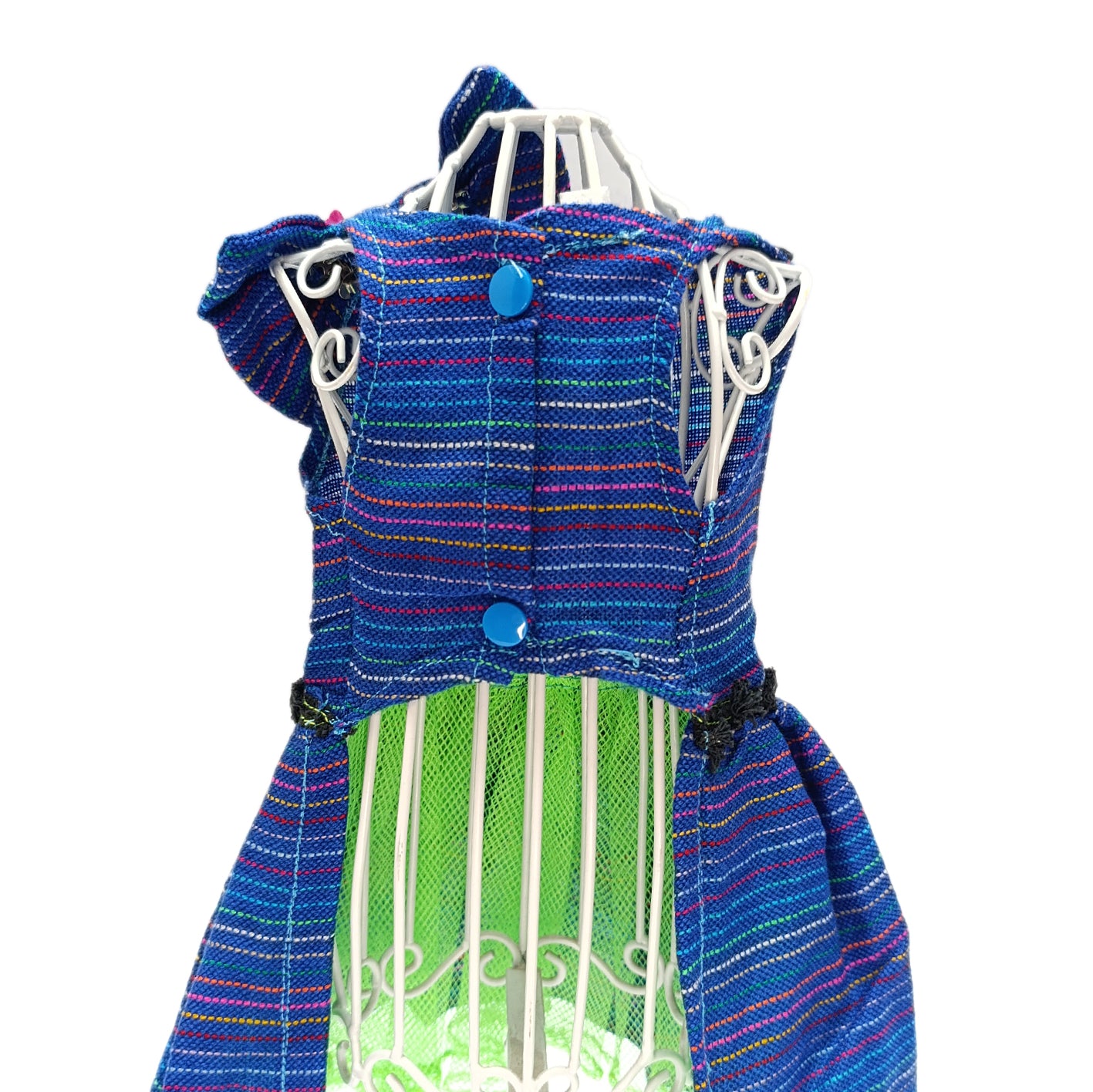 Vestido mexicano azul tradicional