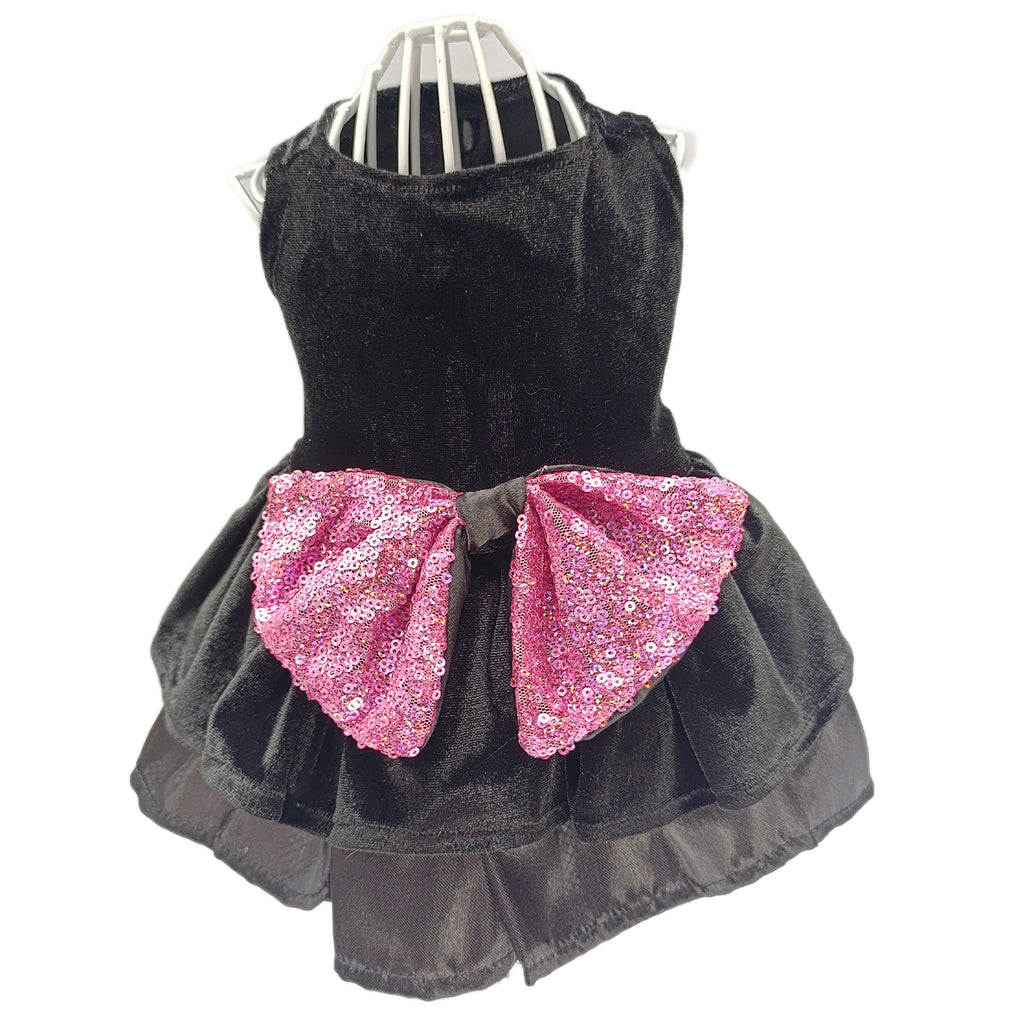 Vestido elegante terciopelo negro