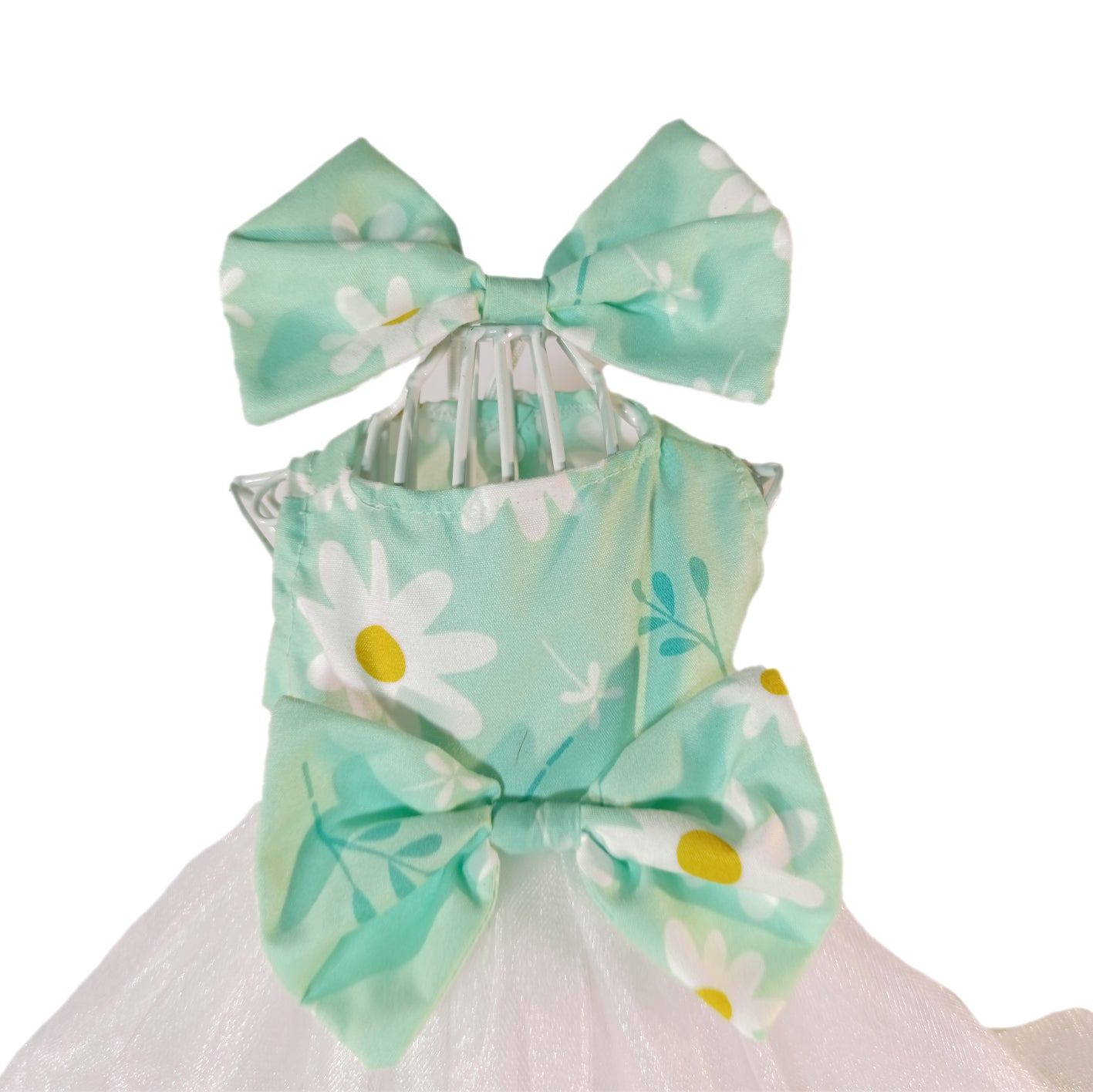 Vestido Margaritas aqua tull