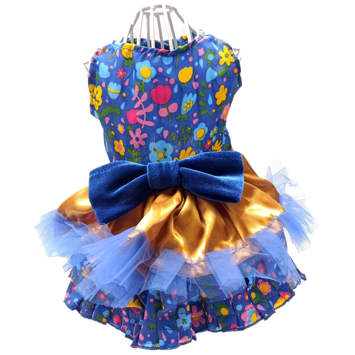 Vestido Azul floreado