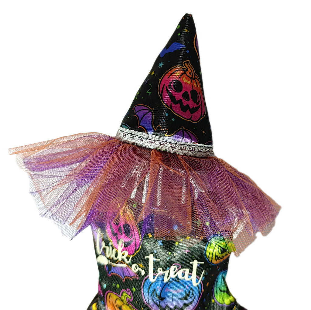 Vestido negro calabazas